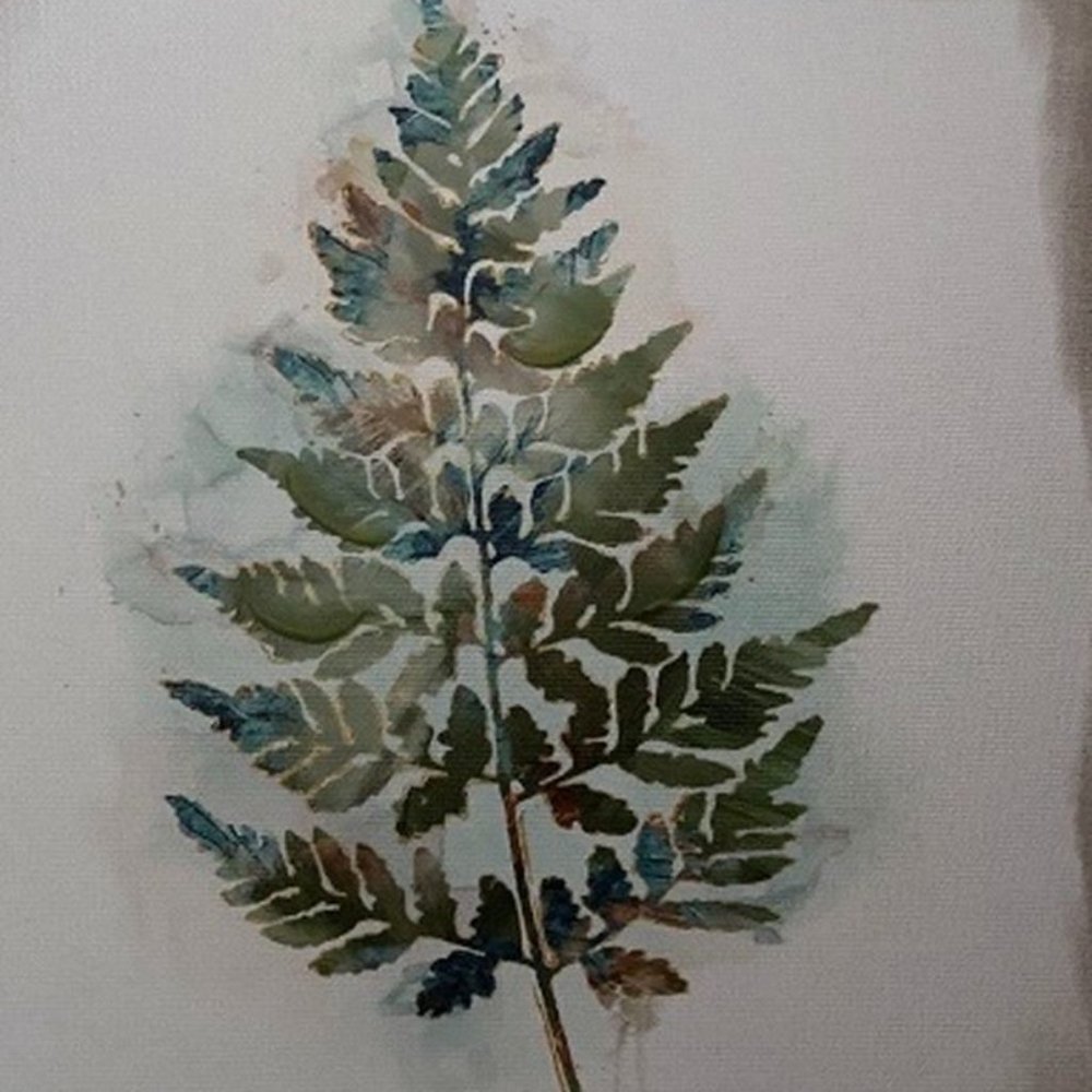 Leaf Painting Wall Art - 8x8"
